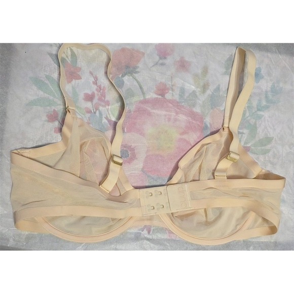 NWOTD CUUP 36F The Plunge Mesh Ivory Sheer Underwire Bra 126410 - Picture 2 of 6